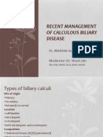 Recent Management of Calculous Biliary Disease