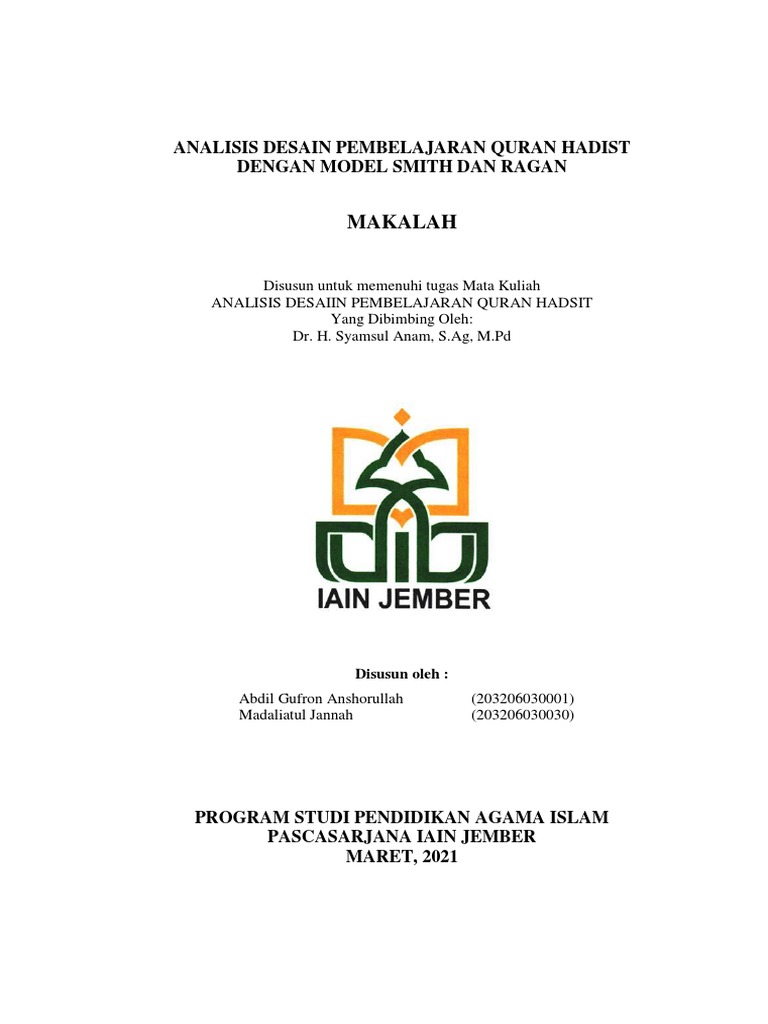 Analisis Model Pembelajaran Smith dan Ragan | PDF | Karier ...