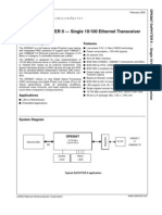 Dp83847 Dsphyter Ii - Single 10/100 Ethernet Transceiver: General Description Features
