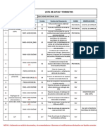 Lista de Formatos A Entregar