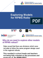 Exploring Models For RPMS Rollout: Bureau of Human Resource and Organizational Development