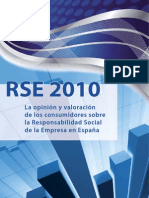 Opinión y Valoración de Los Consumidores Sobre La RSE en España (CECU)