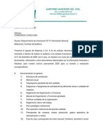 Carta de Requerimiento de Informacion y Documentacion