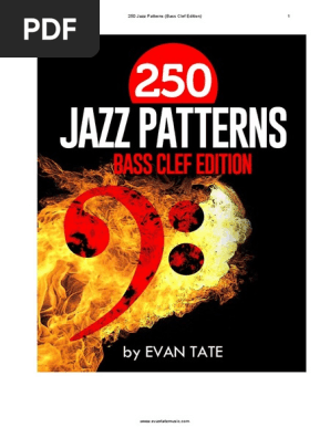 50 Jazz Patterns Bass Clef Evan Tate