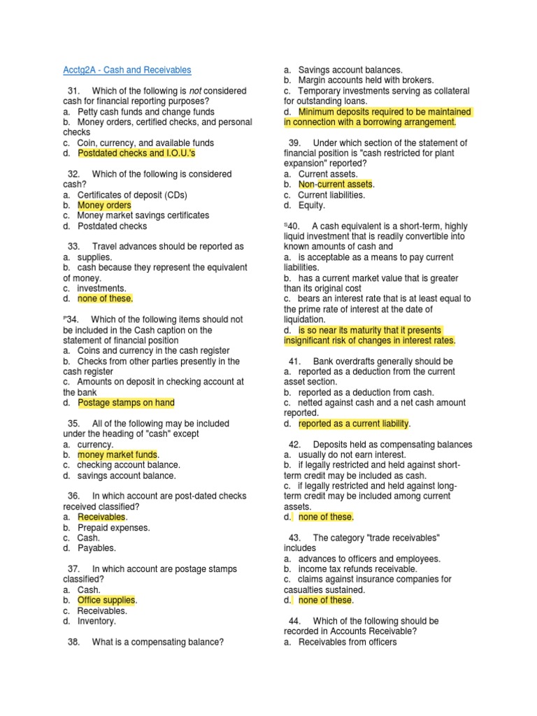 Acct Reviewer | PDF | Bad Debt | Debits And Credits