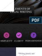 Elements of Legal Writing