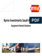 Byrne Investments Saudi Arabia LTD: Equipment Rental Solutions