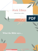 Work Ethics and Biblical Principles for Employees and Employers