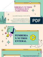 Pemberian Nutrisi Enteral Dan Parenteral