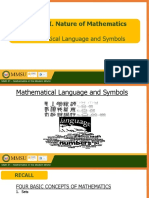 Chapter I. Nature of Mathematics: Mathematical Language and Symbols