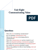 Unit Eight Communicating Value