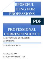 Purposeful Writing For Professions Basic Parts of A