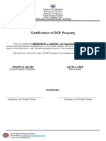 Certification of DCP Property: Mercado Elementary School