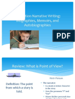 Point of View Guide for Non-Fiction Narratives