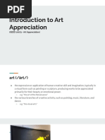 1 - Art Appreciation (GEED 10073) - Introduction To Art App