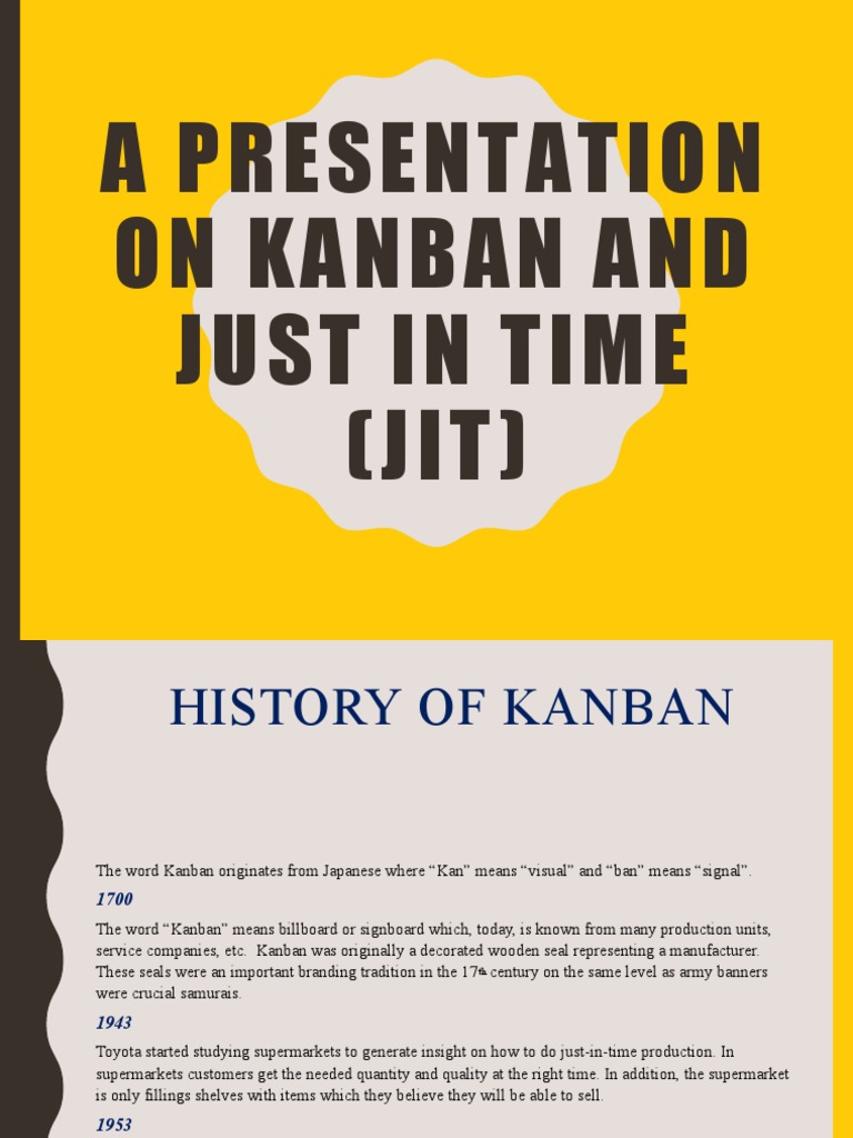 Kanban and Just In Time Overview | PDF | Inventory | Industries