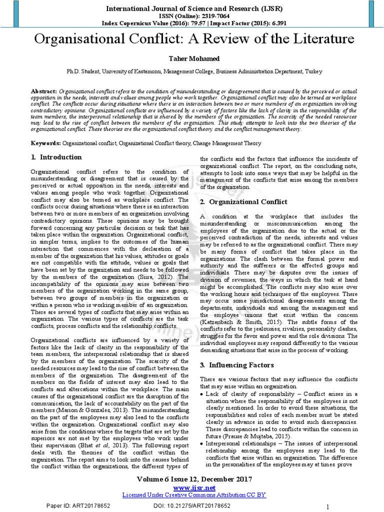 Understanding Organizational Conflict | PDF | Employment | Human Nature