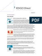 KDIGO Guidelines Update on Emerging Evidence