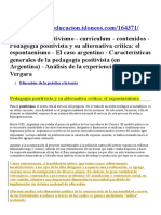 Pedagogía Positivista y Su Alternativa Crítica