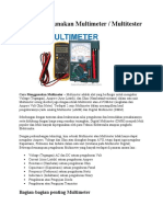 Cara Menggunakan Multimeter