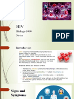 HIV Biology Notes: Signs, Transmission, AIDS Progression