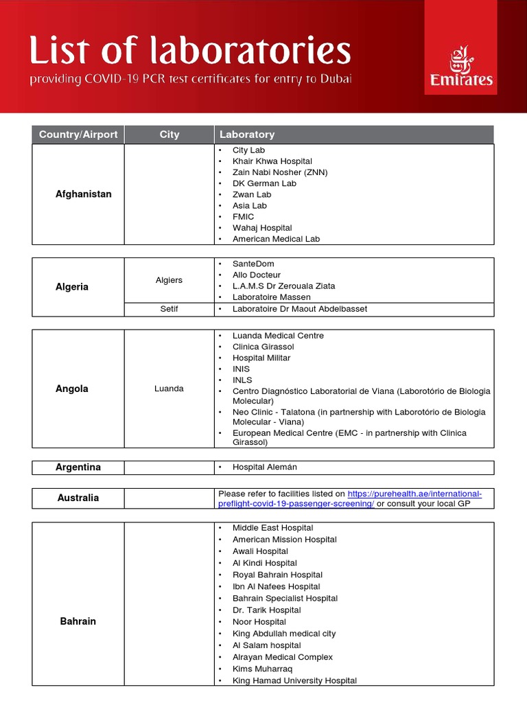 Global Laboratory Directory by Country | PDF | Nigeria | Hospital