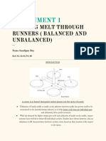 Assignment 1: Flowing Melt Through Runners (Balanced and Unbalanced)