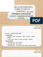 Seminarul 1 - Paradigma curriculumului. Curriculum - semnificația educațională (2)