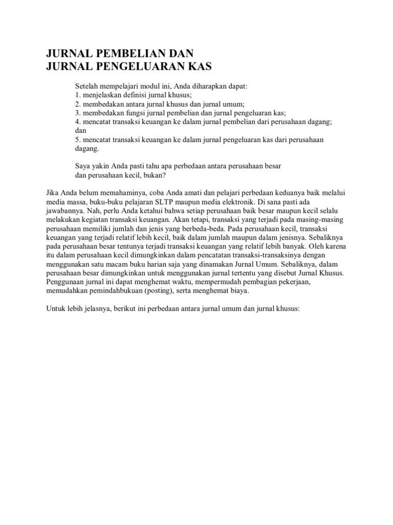 Jurnal Khusus