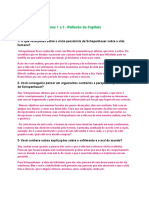 PARA CASA - Questões 1 A 3 - Reflexão Do Capítulo