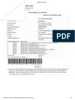 Success: Examination Fee Details