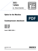 Betriebs-Anleitung: Option For The Machine