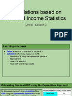 unit 8 - lesson 3 - calculations based on national income statistics