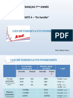 Les Déterminants Possessifs I Et II