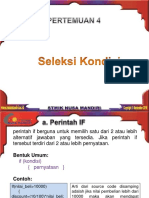 PERINTAH IF DAN SWITCH