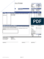 Sar Shipping Solutions: Export Invoice