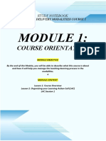 Course Orientation: Study Notebook