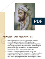 FILSAFAT - 1 Pengertian Filsafat