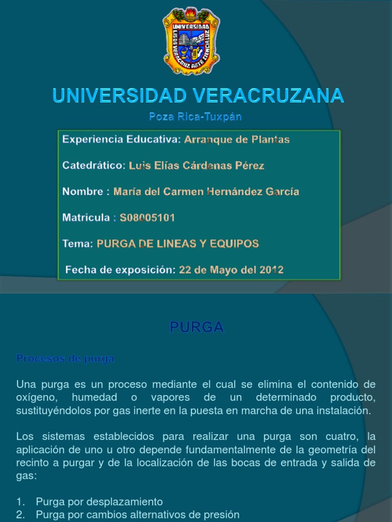 Proceso de Purga en Sistemas de Tuberías | PDF | Presión | Caldera