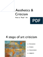 Art Aesthetics & Criticism: How To "Read" Art