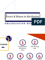 Errors & Biases in Attribution: Organization Behavior