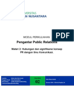 Hubungan Dan Signifikansi Konsep PR Dengan Ilmu Komunikasi