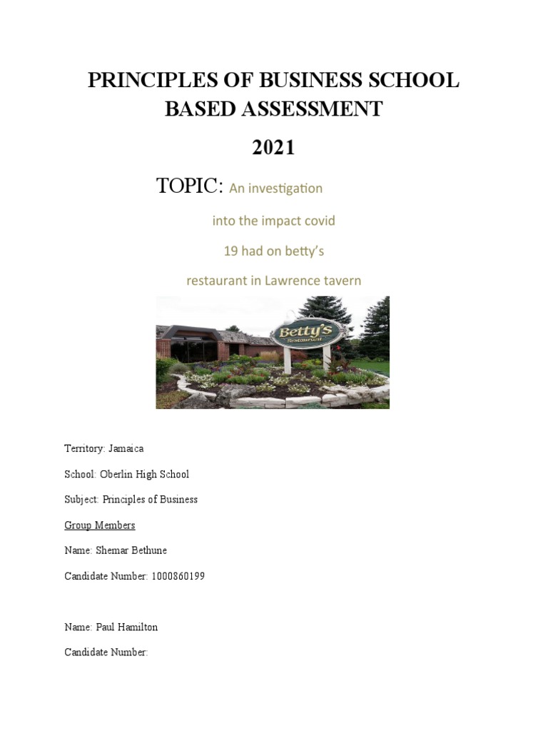 Pob Sba Cover Page | PDF