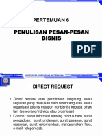 Pertemuan 6 Penulisan Pesan-Pesan Bisnis