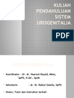 KULIAH PENDAHULUAN SISTEM UROGENITALIA 2018 (Mitra)