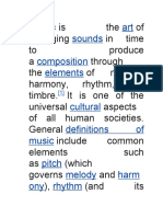 Music Is: Art Sounds Composition Elements