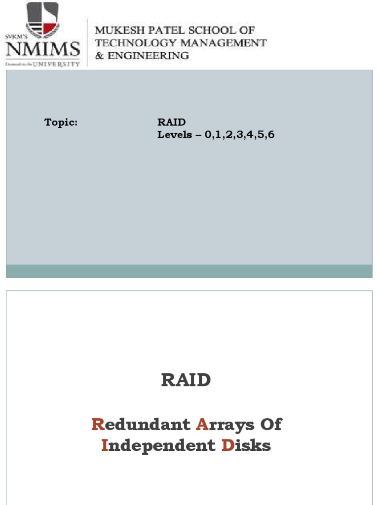 Overview of RAID Levels 0-6 | PDF | Error Detection And Correction ...