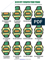 What Time Is It Green Digital Clock Worksheet