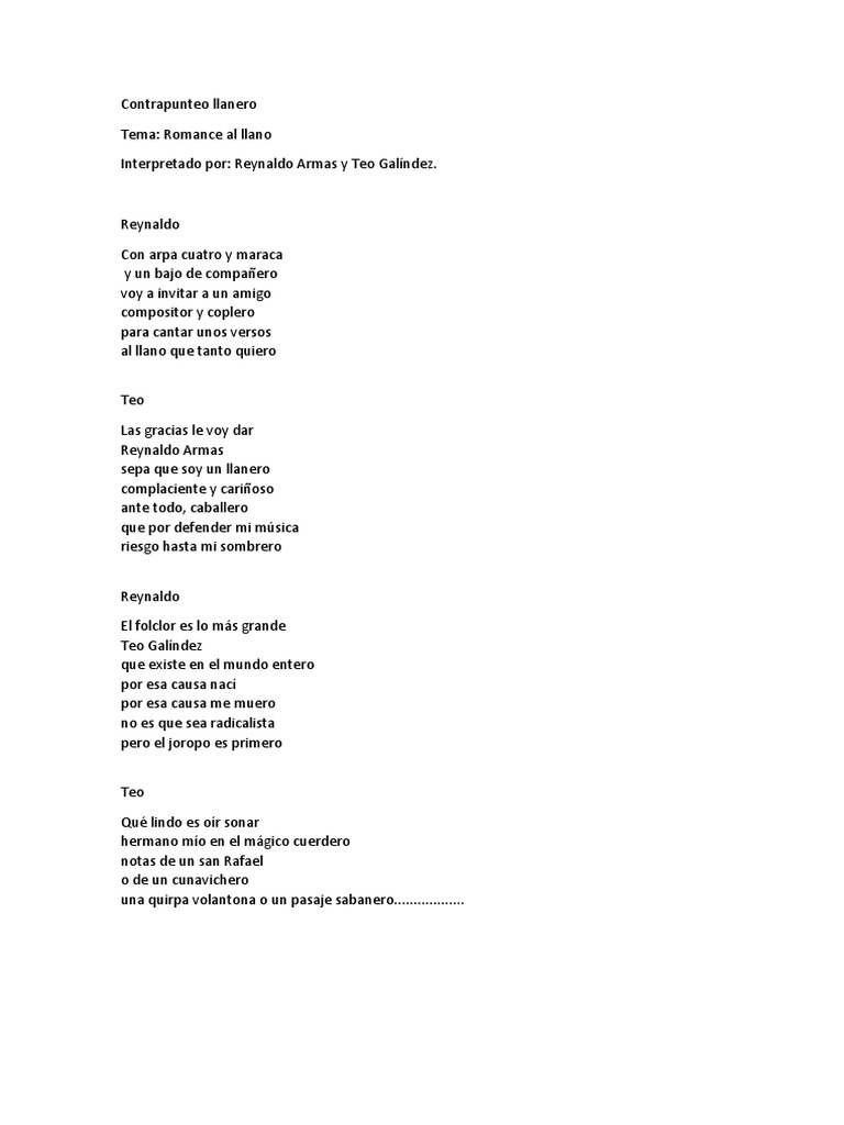 Contrapunteo Llanero | PDF