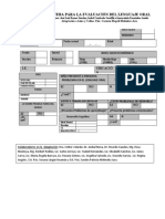 Evaluación lenguaje oral